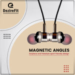 Load image into Gallery viewer, DezireFit In Ear Bluetooth Neckband, Deep Bass, Built-in Mic, Upto 28 Hrs Playtime Bluetooth Headset (Black, True Wireless)