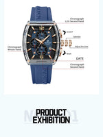 Load image into Gallery viewer, Sporty chronograph watch with silicone strap for men
