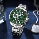 Load image into Gallery viewer, OneCloth 2305 Premium Men’s Luxury Watch – Stainless Steel, Date Display, Waterproof Quartz Movement