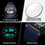 Load image into Gallery viewer, OneCloth 993 Top Luxury Silicone Strap Quartz Digital Men's Watch