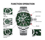 Load image into Gallery viewer, OneCloth 2305 Premium Men’s Luxury Watch – Stainless Steel, Date Display, Waterproof Quartz Movement.