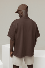 Load image into Gallery viewer, Basic Oversized T-shirt - Brown - OneCloth