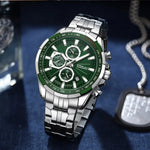 Load image into Gallery viewer, Stainless steel luxury watch with metal chain strap for men – premium stylish timepiece