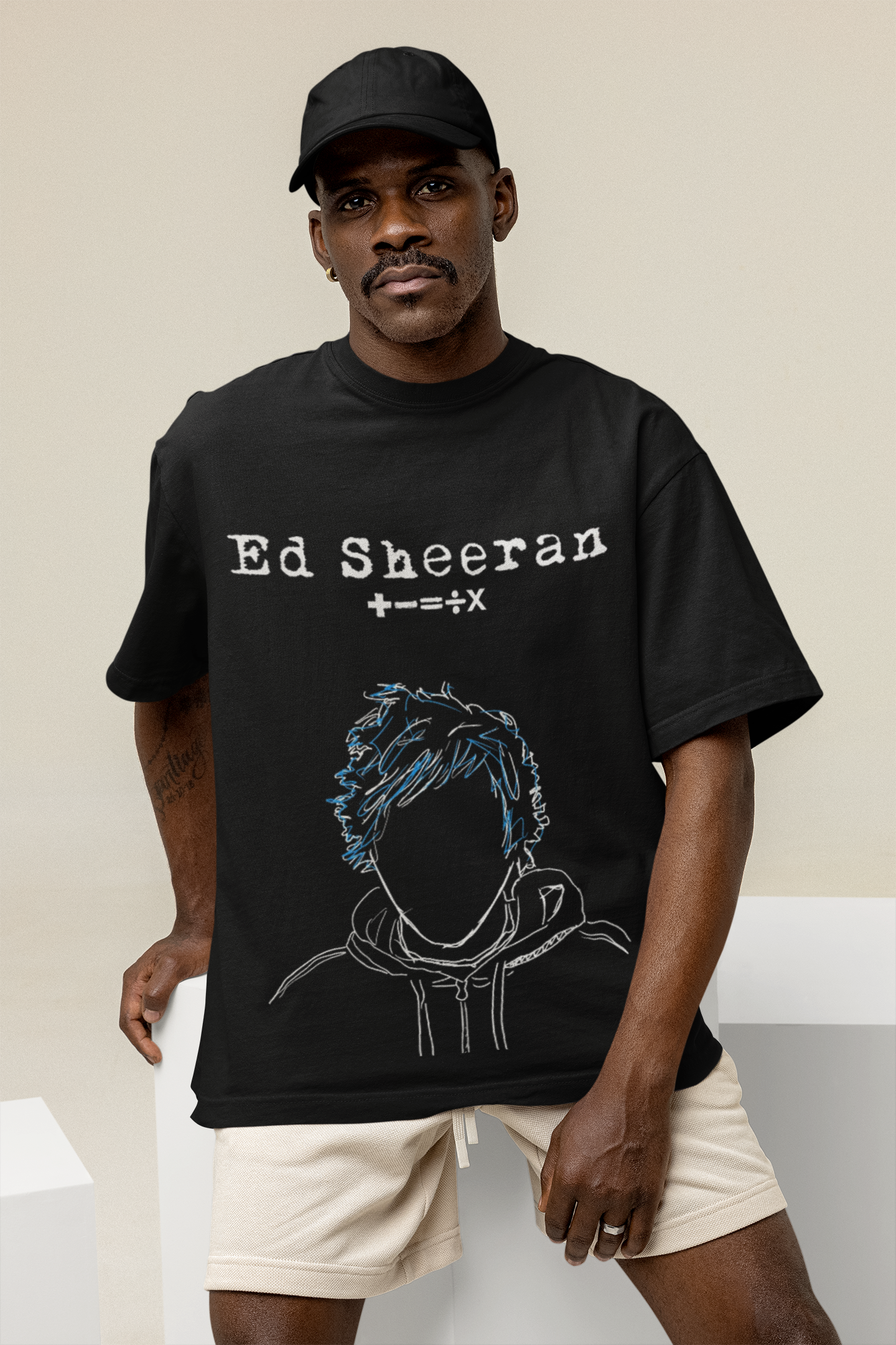Ed Sheeran Oversized T shirt Black OneCloth