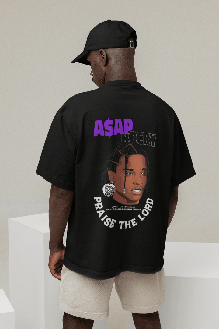 ASAP Rocky Oversized T-shirt - Black - OneCloth