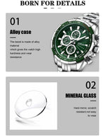 Load image into Gallery viewer, OneCloth 2305 Premium Men’s Luxury Watch – Stainless Steel, Date Display, Waterproof Quartz Movement
