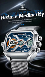 Load image into Gallery viewer, OneCloth Top Luxury LED Calendar Luminous Electronic Silicone Strap Quartz Digital Men&#39;s Watch
