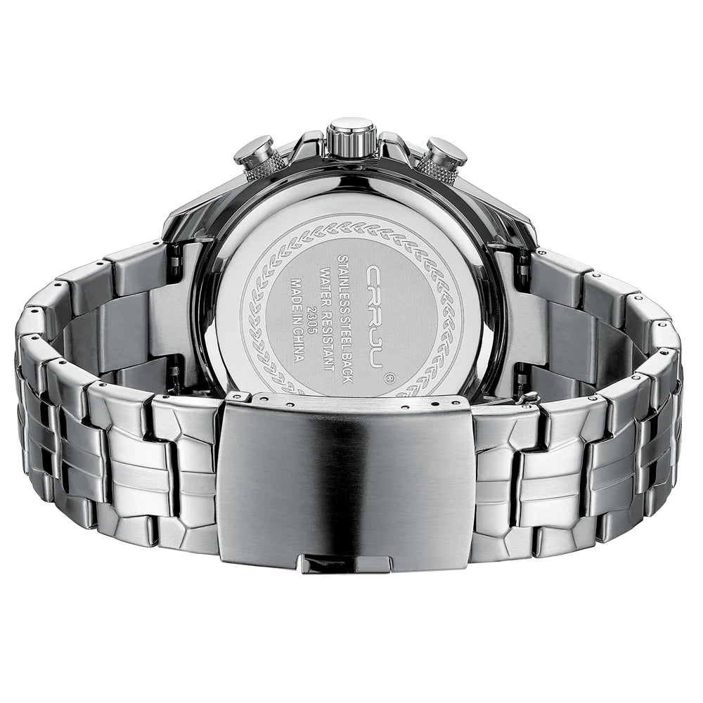 OneCloth 2305 Premium Men’s Luxury Watch – Stainless Steel, Date Display, Waterproof Quartz Movement