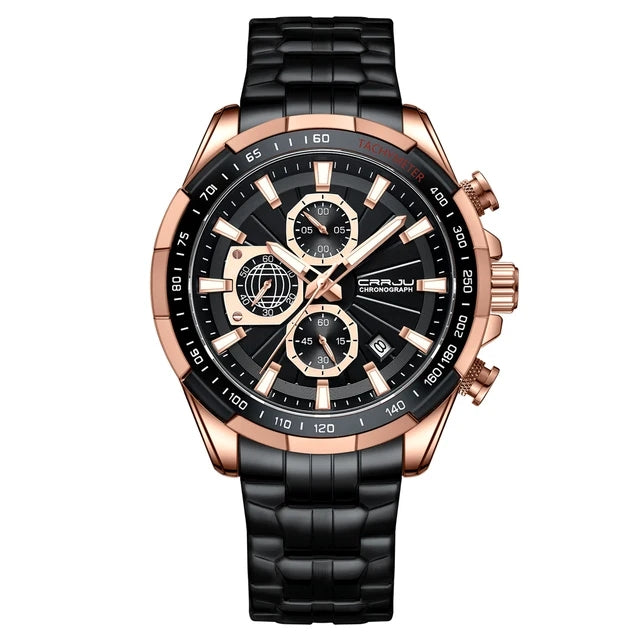 OneCloth 2305 Premium Men’s Luxury Watch – Stainless Steel, Date Display, Waterproof Quartz Movement