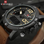Load image into Gallery viewer, 9095 Men&#39;s Fashion Quartz Analog Sport Watches Leather Luxury Waterproof Digital Display Date Watch for Men
