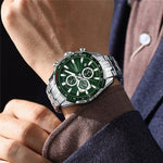 Load image into Gallery viewer, CRRJU 2305 Men&#39;s Quartz Watches Fashion Business Multifunction Chronograph with Auto Date and Luminous Hands
