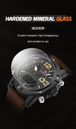Load image into Gallery viewer, 9095 Men&#39;s Fashion Quartz Analog Sport Watches Leather Luxury Waterproof Digital Display Date Watch for Men
