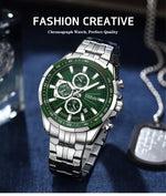 Load image into Gallery viewer, OneCloth 2305 Premium Men’s Luxury Watch – Stainless Steel, Date Display, Waterproof Quartz Movement
