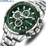 Load image into Gallery viewer, CRRJU 2305 Men&#39;s Quartz Watches Fashion Business Multifunction Chronograph with Auto Date and Luminous Hands
