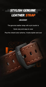 Load image into Gallery viewer, 9095 Men&#39;s Fashion Quartz Analog Sport Watches Leather Luxury Waterproof Digital Display Date Watch for Men
