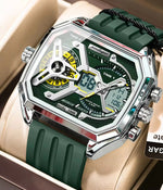 Load image into Gallery viewer, POEDAGAR E106 Top Luxury Men Clock LED Calendar Luminous Man Wristwatch Electronic Silicone Strap Quartz Digital Men&#39;s Watches
