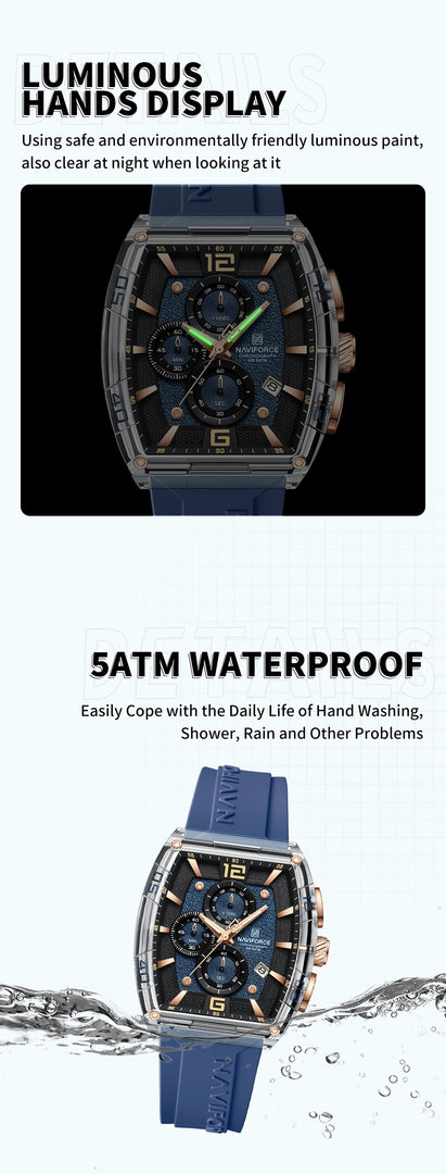 NF6101 Branded Watches Wholesale Mens Style Chronograph Analog Original Quartz Wristwatches for Men