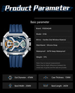 Load image into Gallery viewer, POEDAGAR E106 Top Luxury Men Clock LED Calendar Luminous Man Wristwatch Electronic Silicone Strap Quartz Digital Men&#39;s Watches
