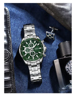 Load image into Gallery viewer, CRRJU 2305 Men&#39;s Quartz Watches Fashion Business Multifunction Chronograph with Auto Date and Luminous Hands
