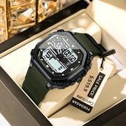 OneCloth 993 Top Luxury Silicone Strap Quartz Digital Men's Watch.
