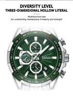 Load image into Gallery viewer, CRRJU 2305 Men&#39;s Quartz Watches Fashion Business Multifunction Chronograph with Auto Date and Luminous Hands
