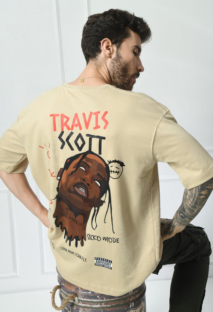 Travis Scott Oversized T-shirt - Beige