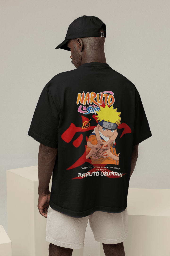 Naruto Oversized T-shirt - Black - OneCloth