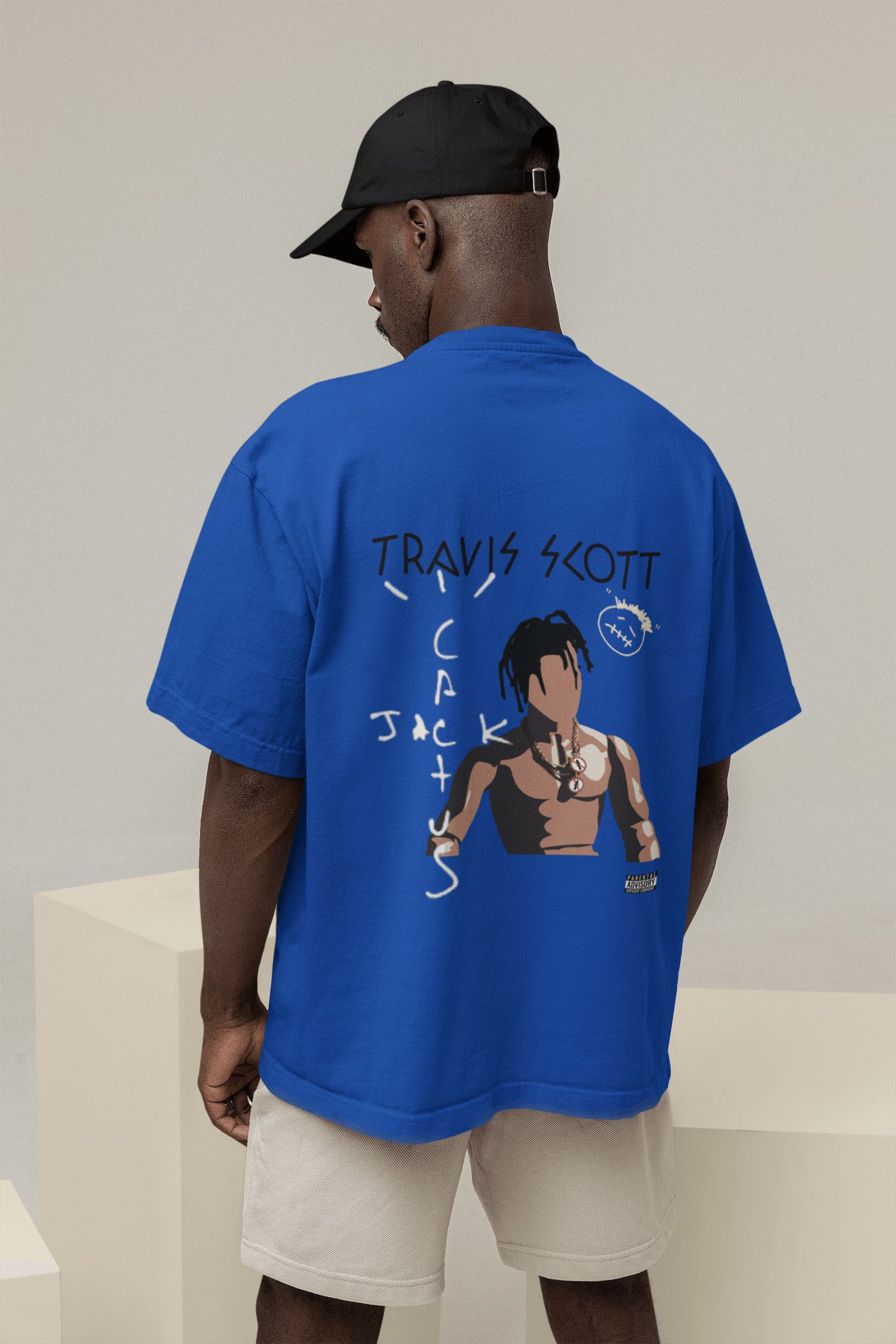 Travis scott blue t 2024 shirt