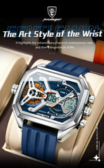 Load image into Gallery viewer, Men’s chronograph watch with silicone strap and premium sporty design timepiece