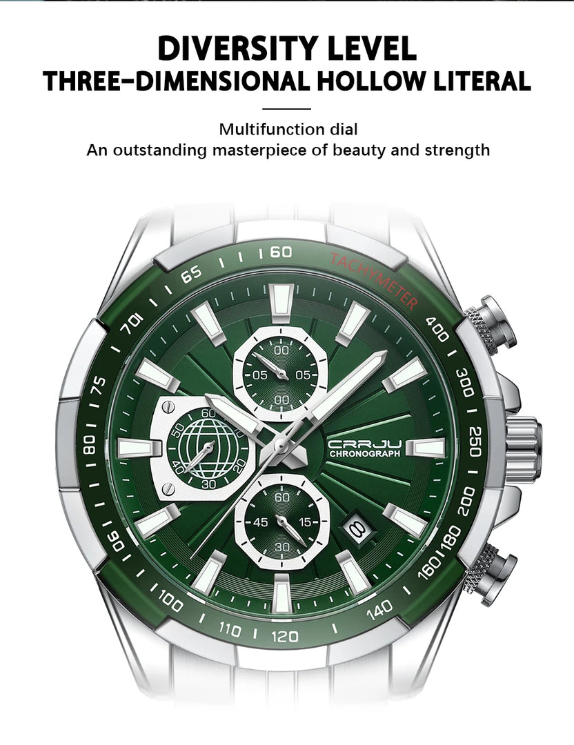 OneCloth 2305 Premium Men’s Luxury Watch – Stainless Steel, Date Display, Waterproof Quartz Movement.