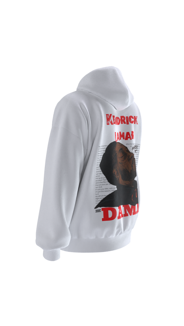 kendrick lamar Damn Oversized Hoodie - White