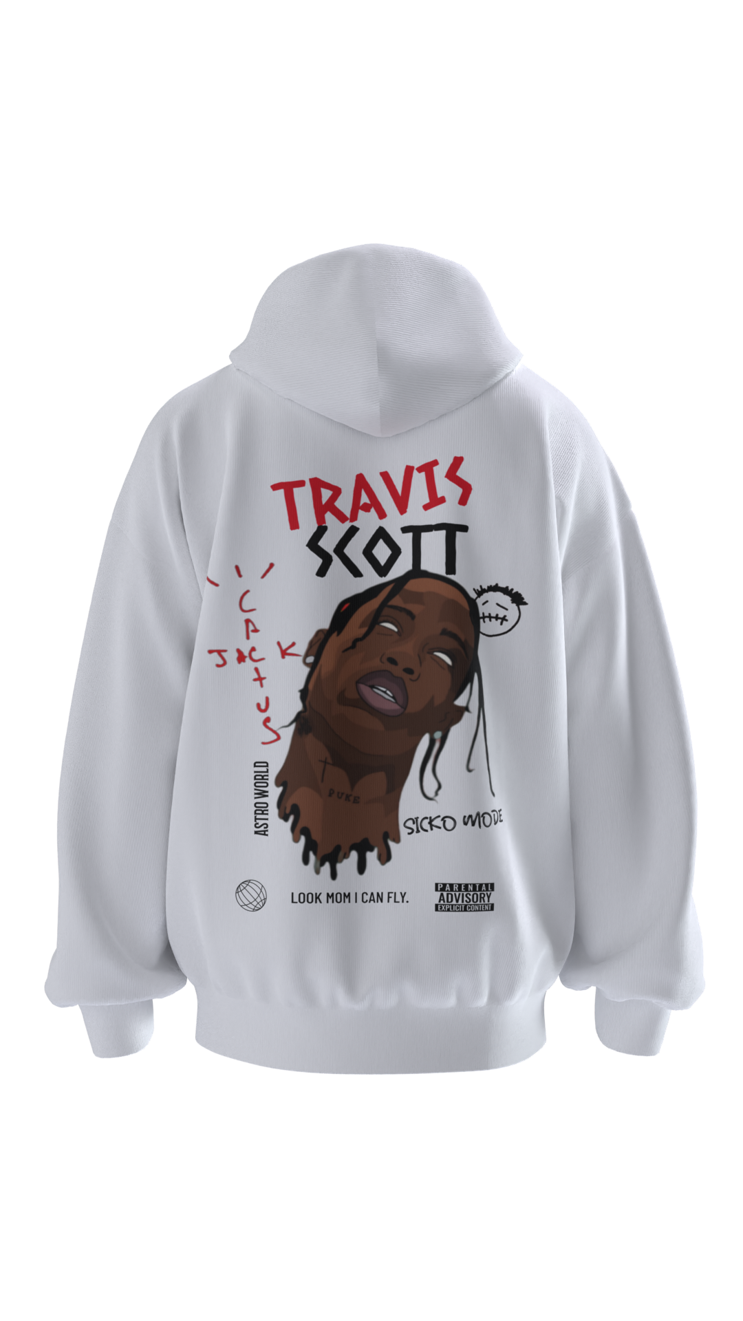 Travis Scott Oversized Hoodie 2 White OneCloth