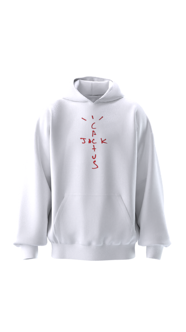 Travis Scott Oversized Hoodie White 2nd Edition