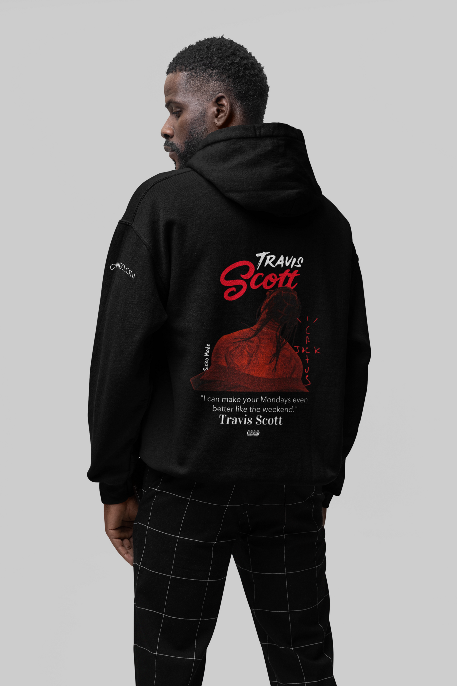 Travis Scott Oversized Hoodie 3 Black OneCloth